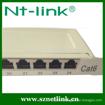 0.5U 24 port white utp patch panel